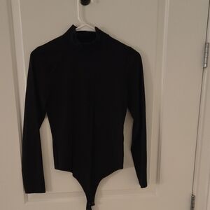 Abercrombie & Fitch Black Mockneck Bodysuit
